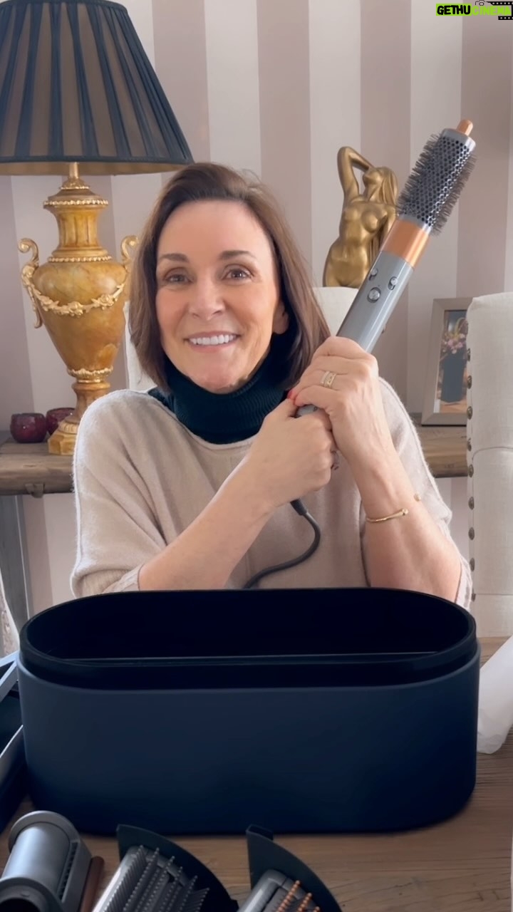 Shirley Ballas Instagram - Unbox my new @dyson AirWrap with me ❤️ … with the help of my mum and her eyebrow pencil lol… wait for it. Hugeee gratitude to Dyson for sending me these very exciting gifts. I’m looking forward to trying out these devices and keeping you all up to date with how I get on. Do you have an airwrap ? Drying, curling, straightening … oh yes. Would you like a makeup or hair tutorial ? I’ll give it a go soon. Have a beautiful Sunday. What are you all up to? 💋 Xx 🎬 @harrysurplus #gifted #dyson #hair #haircare #unboxing