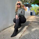 Shirly Brener Instagram - Dec sunshine in cali and im off to biz meetings lets finish this year off on a great note 🌞🍃🍂🕶️💼 very excited to have my amazing new boots by @newbellaofficial #newbella 👢🖤 perf for this time of year or anytime really 🫶 makes me feel cool & confident while being super comfortable! use coupon code "01shirly"  for a 18% discount for my followers at https://www.shopnewbella.com/ •shoes @newbellaofficial •fit @anatomiestyle •glasses @tomford •jewelry @electricpicks