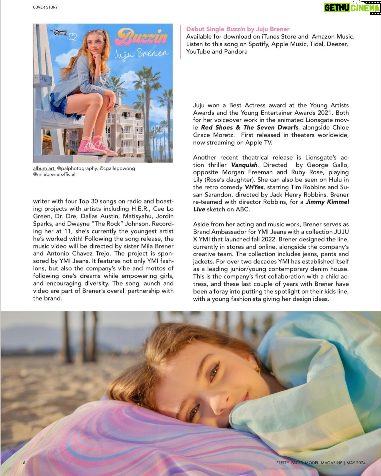 Shirly Brener Instagram - AHHH @jujubrenerofficial AMAZING MAY COVER IS OUT!!! ✨✨ “Pretty Faces” mag for the release of ⚡️ 𝑩𝒖𝒛𝒛𝒊𝒏 ⚡️🎤 Juju’s debut original single - your summer 24’ beat on repeat 🎶💭🩵💓🌟🌅🍭🌴 story editorial swipe 👈🏼 •magazine @prettyfacesmodelmagazine •ph &concept @palphotography •styling @milabrenerofficial •album cover art @palphotography @cgallegowong @milabrenerofficial •hmu @makeupbyalman •styling & concept @milabrenerofficial •wordrobe @ymijeans •photoshoot producer @shirlybrener •assoc shoot producer @aprilmillsent •collab @yoavdavis #davismedia