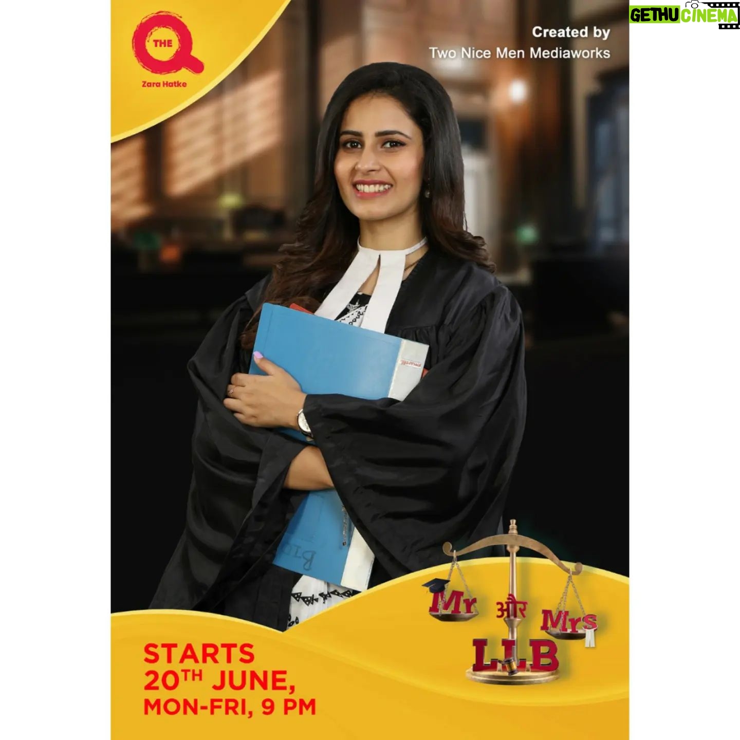 Shivani Tomar Instagram - Dekhiye #mraurmrsllb , 20th June se, Mon-Fri, Raat 9baje, sirf #TheQ, India ke ubharte Hindi Tv channel, DDFree Dish Channel No. 34 par. @shivanitomar9 @sumitarora1980 @subtlebeasttt t @seekingsaksham Created By: @two_nice_men @chhabra_harjeet_ @nisheeth_neelkanth only on @theq.tv