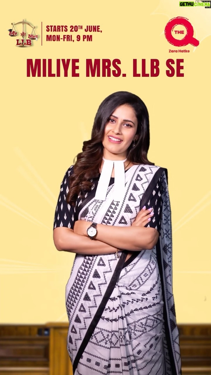 Shivani Tomar Instagram - Naam hai Advocate Payal Agrawal, baatein hai inki kamaal aur andaaz bemisaal ❤️ Mrs. LLB se milne ke liye aap kitne excited hain? Comments mein humein bataaiye! Dekhiye #MrAurMrsLLB, 20th June se, Mon-Fri, Raat 9 baje, sirf #TheQ, India ke ubharte Hindi Tv channel, DD Free Dish Channel No. 34 par. @shivanitomar9 Created By: @two_nice_men @chhabra_harjeet_ @nisheeth_neelkanth #NewShow #PayalAgrawal #TheQTv #ComingSoon #StayTuned #ZaraHatkeShows #ZaraHatkeEntertainment #Fun #Comedy