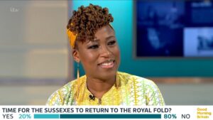 Shola Mos-Shogbamimu Instagram - GMB: Is It Time for the Sussexes to Return to the Royal Fold?

Me: Hell To The No! All the vultures of which you are one Richard who denigrated, abused [...]

Richard: I object to 'vulture'