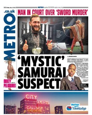 Shola Mos-Shogbamimu Instagram - A White sword stabbing murderer gets ‘humanised’ on @metro.co.uk front page. Plus not ‘murderer’ ‘killer’ or ‘terrorist’ - he’s ‘mystic  samurai’ ’man in court’ over ‘sword murder’. You wouldn’t think he slaughtered a 14yr old Black child who @thesun called ‘sword lad’ implying at first glance he, the victim, held the sword.

Ideology of Whiteness is a sickness.