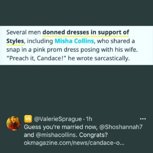 Shoshannah Stern Instagram - Exciting news guys! According to @okmagazine @misha and I have gotten married! No wedding because COVID but since we are so THAT couple we are registered at Williams Sonoma! Thanks in advance for the generosity y’all! 🤟 #blessed