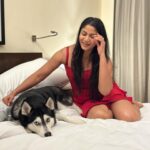 Shruti Reddy Instagram - My Cute Puppy time .. 🐺NALA 🤍