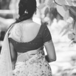 Shruti Reddy Instagram - This #saree in #blackandwhite feels like a #dreamy #movie 🤍💗🦋