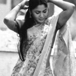 Shruti Reddy Instagram - This #saree in #blackandwhite feels like a #dreamy #movie 🤍💗🦋