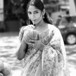 Shruti Reddy Instagram - This #saree in #blackandwhite feels like a #dreamy #movie 🤍💗🦋