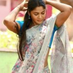 Shruti Reddy Instagram - Loving this graceful saree 🤍💗🦋 Outfit: @manmaduraaboutique Photography: @pariaarclicks Photography Asst: @mathialagan788 Makeup & hair: @mmamakeupartistry Managed by: @mahendrababu2590 @thanga_18
