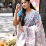 Shruti Reddy Instagram - Loving this graceful saree 🤍💗🦋 Outfit: @manmaduraaboutique Photography: @pariaarclicks Photography Asst: @mathialagan788 Makeup & hair: @mmamakeupartistry Managed by: @mahendrababu2590 @thanga_18