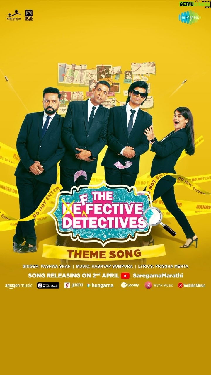 Shweta Gulati Instagram - Tune in tomorrow as ‘The Defective Detectives’ theme song drops, adding a dose of fun to your playlist! 🎉 Don’t miss the beat – it’s a fraud-fighting anthem you won’t want to miss! Saha & Sons Studios & Ideas The Entertainment Co. Presents #TheDefectiveDetectives @tddmovie Director - @paritosh.painter Producer- @rajeevkuumarsaha Co Producer - @sejalp12 #MangeshJagtap Starring- @iam_johnylever @siddharth23oct #ParitoshPainter @jayeshthakkar_official @bharatdabholkar @ishwetagulati @tejaswinilonari @vijay_patkar29 @tuffnut10 @jesse_lever @vishnu.mehra @ninadkamatofficial DOP - @i_sureshdeshmane Music Director - @kashyap_sompura Background Music- @music_maliq_waarsi_ Choreographer - @ranju.v Costume Designer- @missile.o.mission Art Director- @nitin_borkar01 Singer - @pashwa Media consultant: Parag Desai | @universal_communications Visual Promotions:@justrightstudioznx Distribution: @cinepolisindia Music on: @saregama_official