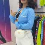 Shweta Gulati Instagram - Style that makes heads turn, Steadfast Clothing reinventing comfort with style.😎 Invest in the premium merchandise from the house of Steadfast!⭐️ 👉 To shop, click the link in the bio. #SteadfastClothing #Blue #CropJacket #GymEssential#WomenClothing #Activewear #Stylish #Trendy