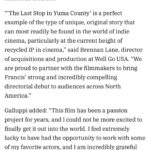 Sierra McCormick Instagram - Secondly, excited to tell you that @thelaststopinyumacounty has gotten picked up by @wellgousa for a theatrical release in North America later this year!! Couldn’t be happier with this news. I’m dazzled by and honored to be a part of this dream ensemble cast. Get ready to not only Yee, but also Haw 😤🤠
