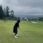 Sigi Wimala Instagram – Back on the green after 3 months hiatus! First game of 2024 feels so damn good, rain and all. ⛳️🌿 #GolfLife #OnParFor2024