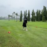 Sigi Wimala Instagram – Swinging in the rain for Indonesia Omega Trophy 2024 🏌🏻‍♀️- got myself one too 🏆