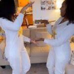 Simone Missick Instagram - #cuffitchallenge ACCEPTED… When you have matching #unicorn pajamas, you gotta make it do what it do 😂my bestie @the.r.313 turning up 🦄💁🏾‍♀️and I’m here for the turn down service 😴 #cuff #besties #unicornparty #sleep