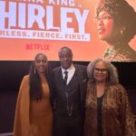 Simone Missick Instagram - Finally got to celebrate the hard work and dedication that all the artists put into the #Shirley movie for @netflix @strongblacklead 🙌🏾so proud of my love @dorianmissick in portraying #rondellums 👊🏾 And getting to bring the #glammamarazzi out to celebrate was such a special treat 🤎Shirley is out today!!! Thank you to my team @angelacstyles @kymmyizabeauty for getting me right. Jewelry by @tsmgofashionrental