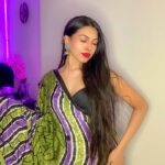 Simran Khan Instagram - You’re the journey I want to be on💚 . . . . . . . . . . . . . . . . . . . . . . . . . . . . #green #gogreen #saree #photooftheday #picture #sareelove #portrait #selfportrait #look #photography #instafashion #fashionstyle #indianlooks #instamood #actress #simrankhan