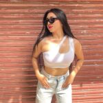 Simran Khan Instagram - the fit and the day☀️ . . . . . . . . . . . . . . . . #sunny #white #outfit #picoftheday #dayout #pose #photography #vibes #ootd #instagood #instafashion #fashionstyle #styleblogger #instamood #artist #simrankhan