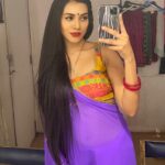 Simran Khan Instagram - Eessshhhhhhh❤️ . . . . . . . . . . . . . #shootday #picoftheday #bts #upcoming #project #saree #instagood #instalove #igers #actress #simrankhan