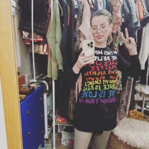 Siobhan Thompson Instagram - Made a “sexy yard sign” costume and then forgot to take any photos at the party smdh