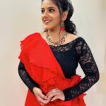 Sireesha Bhagavatula Instagram – Dolled up for #VijayAntonyLive yesterday in Kovai ❤️

Wearing this beautiful outfit from @styl_chennai ❤️🖤
Gorgeous makeover by MUA @harini_muah ❤️🖤
Elegant hairstyle by @shreenika_beautician ❤️🖤