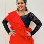 Sireesha Bhagavatula Instagram – Dolled up for #VijayAntonyLive yesterday in Kovai ❤️

Wearing this beautiful outfit from @styl_chennai ❤️🖤
Gorgeous makeover by MUA @harini_muah ❤️🖤
Elegant hairstyle by @shreenika_beautician ❤️🖤