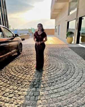 Sireesha Bhagavatula Instagram - Dolled up for #vijayantonylive Madhurai ❤️

Lovely makeover by @harini_muah 💄
Wearing this gorgeous outfit from @lithas_rentals 👗 
Classic accessories from @krithika_rental_jewels 💍