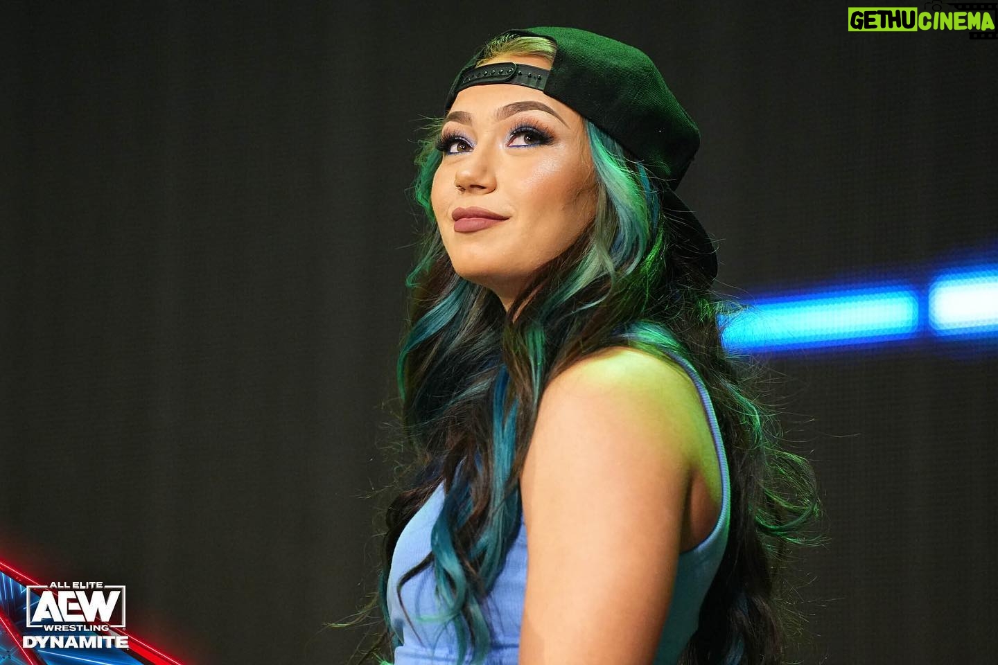 Skye Dolecki Instagram - This ain’t a race but I still take first place 🥇 Hair and makeup: @dear.salem #prowrestling #aewrampage #aew #womenswrestling #skyeblue