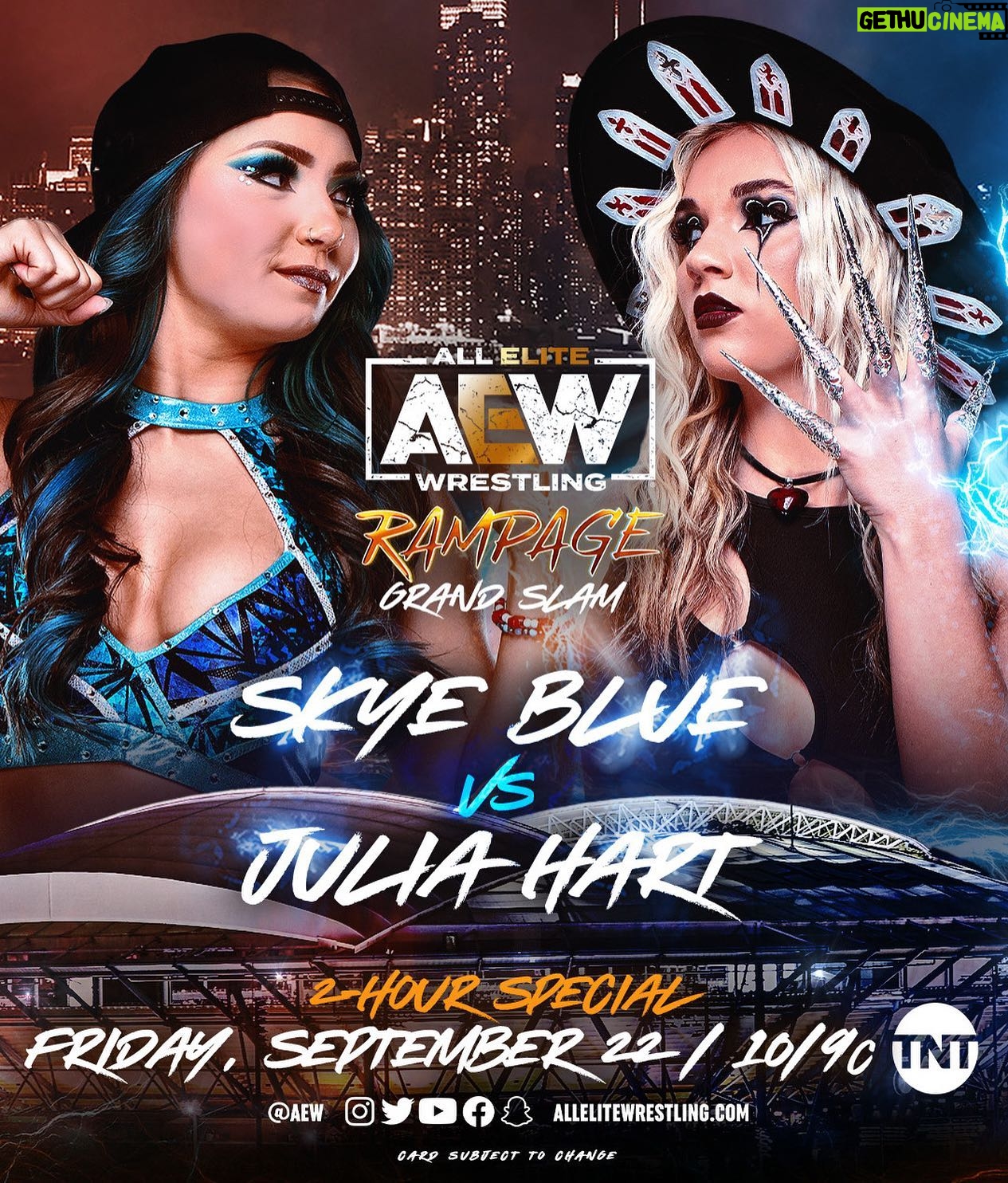 Skye Dolecki Instagram - House of Blues 😉💙 #aew #aewrampage #aewgrandslam #womenswrestling #skyeblue