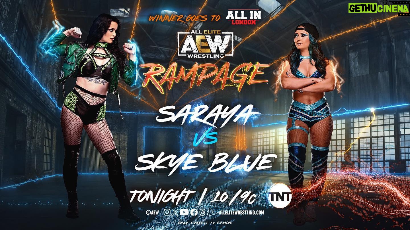 Skye Dolecki Instagram - Tonight on Rampage let’s book my ticket to Wembley 💙 #aew #aewrampage #skyeblue #womenswrestling #rampage #wrestling