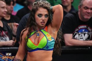 Skye Dolecki Instagram - Monsters are really just people under masks….
#aew #aewrampage #womenswrestling #mainevent #skyeblue #scoobydoo