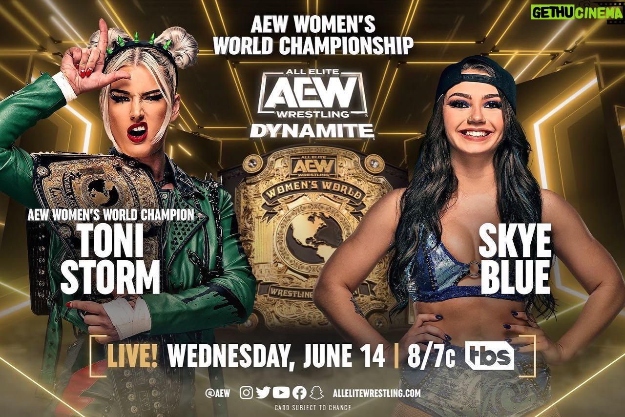 Skye Dolecki Instagram - Today is the day. In the same city as my Dynamite debut I wrestle for the Women’s World Championship. This is everything I’ve ever dreamt about. After all the hard work, tonight is MY moment 💙 #prowrestling #wrestling #womenswrestling #aew #aewdynamite #skyeblue