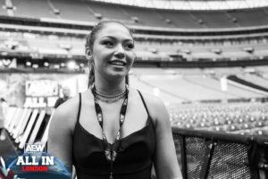 Skye Dolecki Instagram - All In 
I remember driving past the first All In on my way to training, this year I went to London with AEW and watched all my coworkers make history 💙 I love what I do and the people I get to share this amazing life with