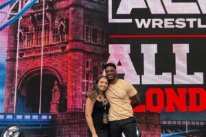 Skye Dolecki Instagram - All In 
I remember driving past the first All In on my way to training, this year I went to London with AEW and watched all my coworkers make history 💙 I love what I do and the people I get to share this amazing life with