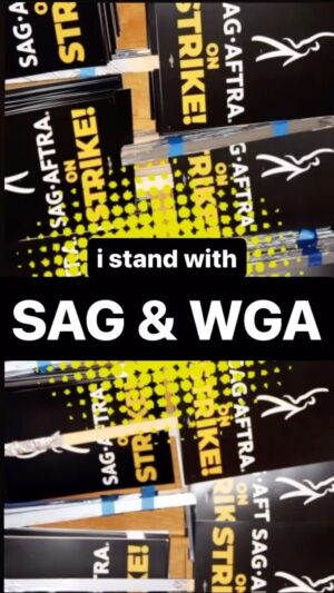 Skylar Gray Instagram - I stand with SAG & WGA, and support everyone struggling through it 🗣️🪧
#sagaftra #wgastrong #losangeles