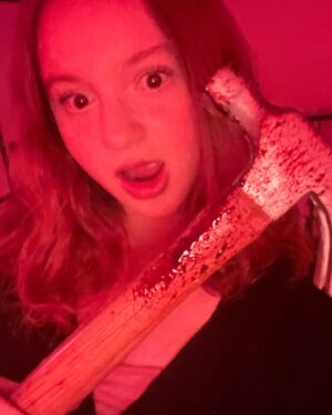 Skylar Gray Instagram - swipe to see film camp get progressively more and more scary 😵📽️🎞️ #scarymovie #fakeblood
#horror #horrormovies #actinglife #summercamp #shortfilm #filmcamp