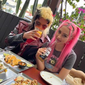 Skylar Roberge Instagram - Happy Birthday to my dearest bro @9oneyth 🎂❣️❣️
He just dropped a freakin album… SO PROUD OF U
😭🎸🔥
Eko worked SO freakin hard on it, on top of working at his job, on top of playing shows, on top of dealing with his skin conditions & mental health issues. It’s so inspiring and admirable, & he motivates me to work harder & make better music🙏🏼 Thank you for being in my life and helping me grow   make sick ass music with me. I have the coolest brother in the universe, and I feel so blessed.
Now everyone go wish him a happy birthday & peek his album TOKI DAEMONIUM ⏳😈🔥

#avengedsevenfold #slipknot #throwback #birthdayboy #90skids #siblinglove #guitarist #musicfamily