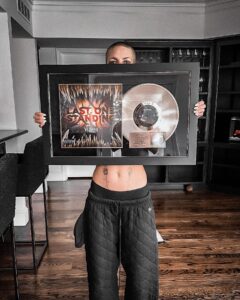 Skylar Grey Instagram - Gold baby #lastonestanding #venom #polog #riaa #goldrecord