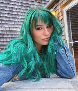 Skyler Wright Instagram - minty fresh ❄️ thank you to @melissadavidsalon @bleachthemblonde