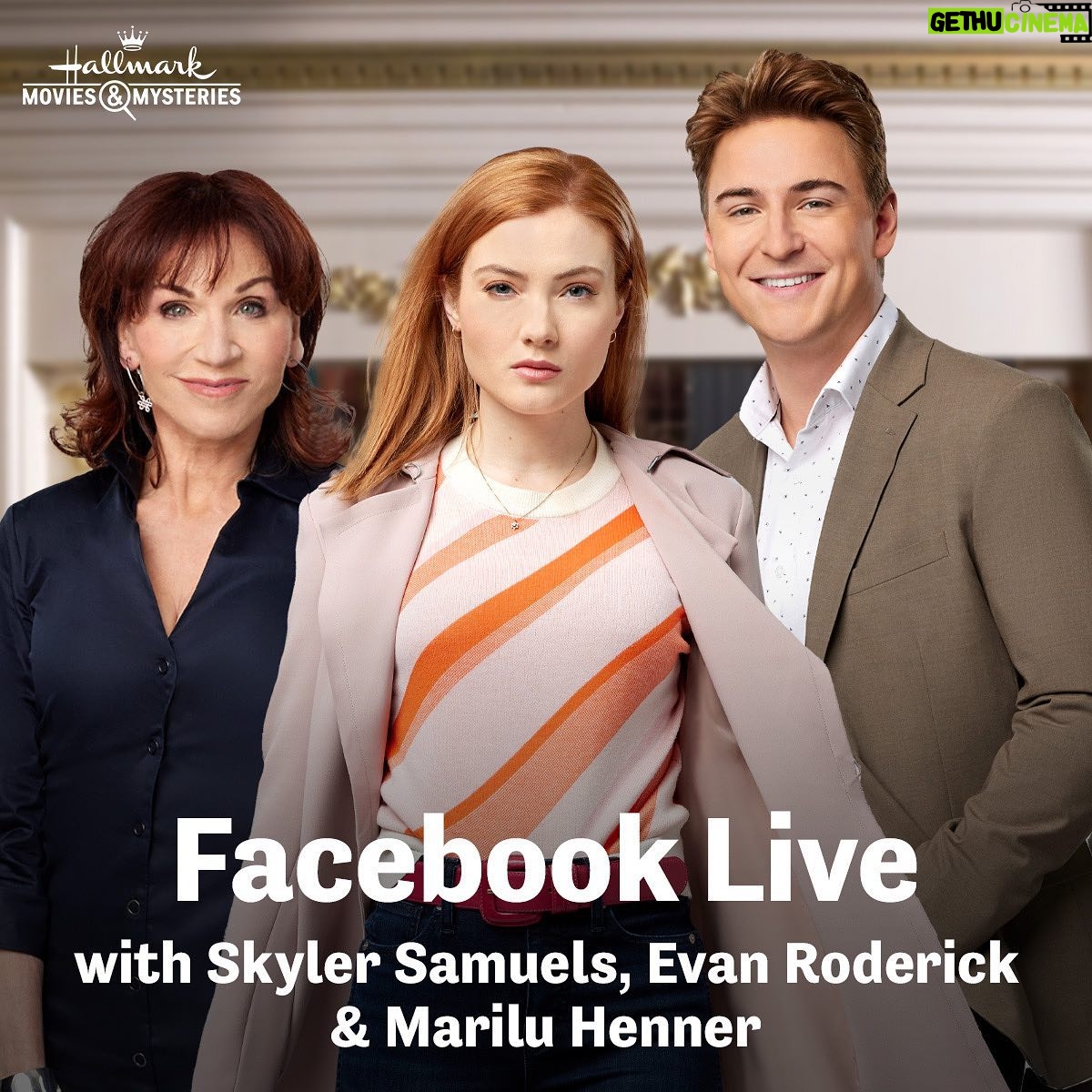 Skyler Samuels Instagram - Join me and my cast mates @therealmarilu and @evanroderick tomorrow 6/7 for a chat about our new movie #aurorateagarden mysteries: something new π Tune in on Facebook @hallmarkmoviesandmysteries tomorrow 6/7 at 10am PST/1pm EST See you there! π