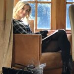 Skyler Samuels Instagram - The year is 2017. I’m between scenes on @thegiftedtv, doing a crossword puzzle in the sunshine, alongside my sunshine frosty sisters @ambercerwin & @rebeccanray. We never realize the simpler times when we’re in them. Looking forward to the return of days like these 💙❄️