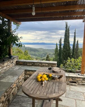 Smaragda Karydi Instagram - Πάσχα γιορτή της αγάπης. Η καλύτερη ευκαιρία να συναντήσεις τόσους φίλους στην ωραιότερη αυλή του Πηλίου. Στου Βασίλη και στης Λίνας ❤️🌻
Χρόνια Πολλά!
