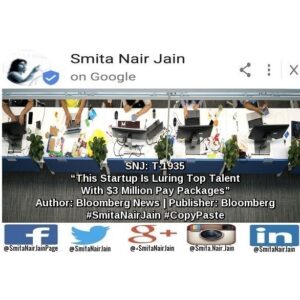 Smita Nair Jain Instagram - Smita Nair Jain on #Google
SNJ: T-1935: “This Startup Is Luring Top Talent With $3 Million Pay Packages” | Author: Bloomberg News | Publisher: Bloomberg | #SmitaNairJain #CopyPaste
China may have a reputation for low wages and sprawling factories. But in a sign of changing times, one startup founder has embraced a strategy of paying top employees the highest salaries in the market — and so far it’s working.
Beijing ByteDance Technology Co. is the brainchild of an entrepreneur named Zhang Yiming. The company is best known for a mobile app called Jinri ……..
TO READ THE FULL ARTICLE: https://goo.gl/posts/nWxm7
#womenwhocode #womenintech #womenindigital #thoughtleaders #tedxtalks #tedxspeakers #tedxmotivationalspeakers #tedx #technologyfuturistkeynotespeakers #technology #tech #strategy #motivationalspeakertedtalks #motivationalspeakers #motivationalspeakeronleadership #motivationalspeakerbusiness #mentor #leadership #keynotespeakers #informationtechnology #futuristtechnologyspeakers #futuristspeakers #futuristmotivationalspeakers #futuristkeynotespeakers #fintech #digitalfuturistspeakers #businessfuturistspeakers
Take A Minute To Follow Me On Social Media:
Facebook: https://www.facebook.com/SmitaNairJainPage/
Twitter: https://twitter.com/SmitaNairJain/
Instagram: https://www.instagram.com/smita.nair.jain/
LinkedIn: https://www.linkedin.com/in/smitanairjain/
Google : https://plus.google.com/ SmitaNairJain/