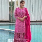 Sneha Paul Instagram - @krishna_valley_wellness_resort is a destination wellness resort in Vrindavan for your relaxation and vacation . Wearing @dorbysneha #vrindavanstay #travel #vrindavandiaries #ethnicwear #festivecollection