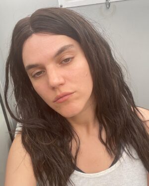 SoKo Instagram - A disheveled lesbian in a porta potty with a wig on.
🎥