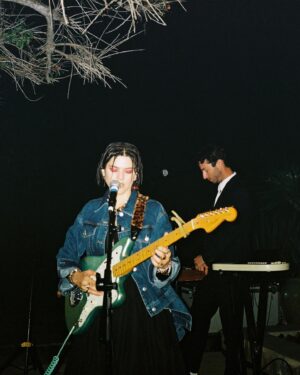SoKo Instagram - Got to play some of my favorite songs to some of my favorite people last night.. Thank you all for being my special Valentines ❣️ Thank you @matchesfashion for letting me play in front of a live audience for the first time since covid.. Goddess, i’vemissed it ! Thank you @alexandermcqueen for making the best clothes / jewelry and making me feel like a true grunge goth princess. 
Thank you to @chromesparks & @hether for being the best band for a night !
Styled by @jaredengstudios 
Make up @amberdmakeup 
Hair @sheardeath 
#mfxfrieze