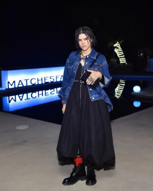 SoKo Instagram - Got to play some of my favorite songs to some of my favorite people last night.. Thank you all for being my special Valentines ❣️ Thank you @matchesfashion for letting me play in front of a live audience for the first time since covid.. Goddess, i’vemissed it ! Thank you @alexandermcqueen for making the best clothes / jewelry and making me feel like a true grunge goth princess. 
Thank you to @chromesparks & @hether for being the best band for a night !
Styled by @jaredengstudios 
Make up @amberdmakeup 
Hair @sheardeath 
#mfxfrieze