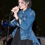 SoKo Instagram – Got to play some of my favorite songs to some of my favorite people last night.. Thank you all for being my special Valentines ❣️ Thank you @matchesfashion for letting me play in front of a live audience for the first time since covid.. Goddess, i’vemissed it ! Thank you @alexandermcqueen for making the best clothes / jewelry and making me feel like a true grunge goth princess. 
Thank you to @chromesparks & @hether for being the best band for a night !
Styled by @jaredengstudios 
Make up @amberdmakeup 
Hair @sheardeath 
#mfxfrieze