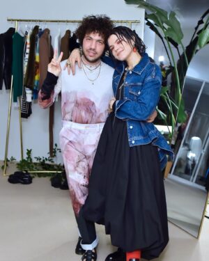 SoKo Instagram - Got to play some of my favorite songs to some of my favorite people last night.. Thank you all for being my special Valentines ❣️ Thank you @matchesfashion for letting me play in front of a live audience for the first time since covid.. Goddess, i’vemissed it ! Thank you @alexandermcqueen for making the best clothes / jewelry and making me feel like a true grunge goth princess. 
Thank you to @chromesparks & @hether for being the best band for a night !
Styled by @jaredengstudios 
Make up @amberdmakeup 
Hair @sheardeath 
#mfxfrieze